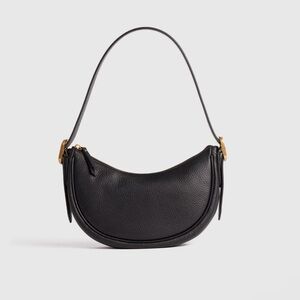 Italian Leather Mini Crescent Shoulder Bag